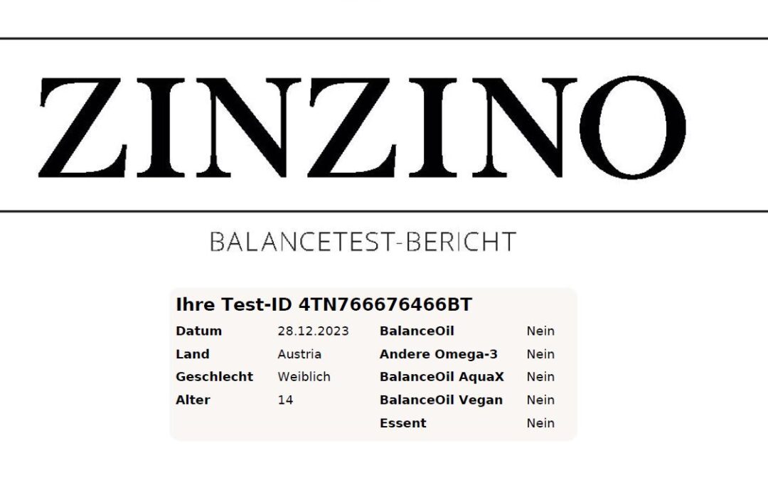 Zinzino Bluttest